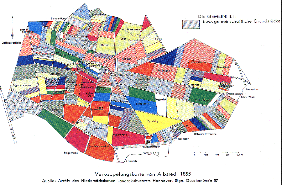 Eine Gemeindegemarkung in der Geest nach der Verkoppelung 1839 - 1855 (Albstedt, Kreis Cuxhaven)